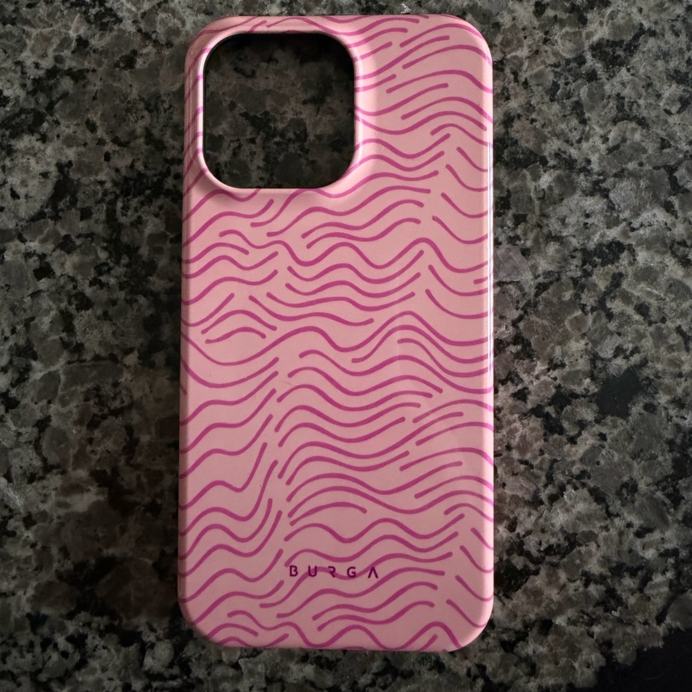 Pink Wave Pattern iPhone 15 Pro Max Case